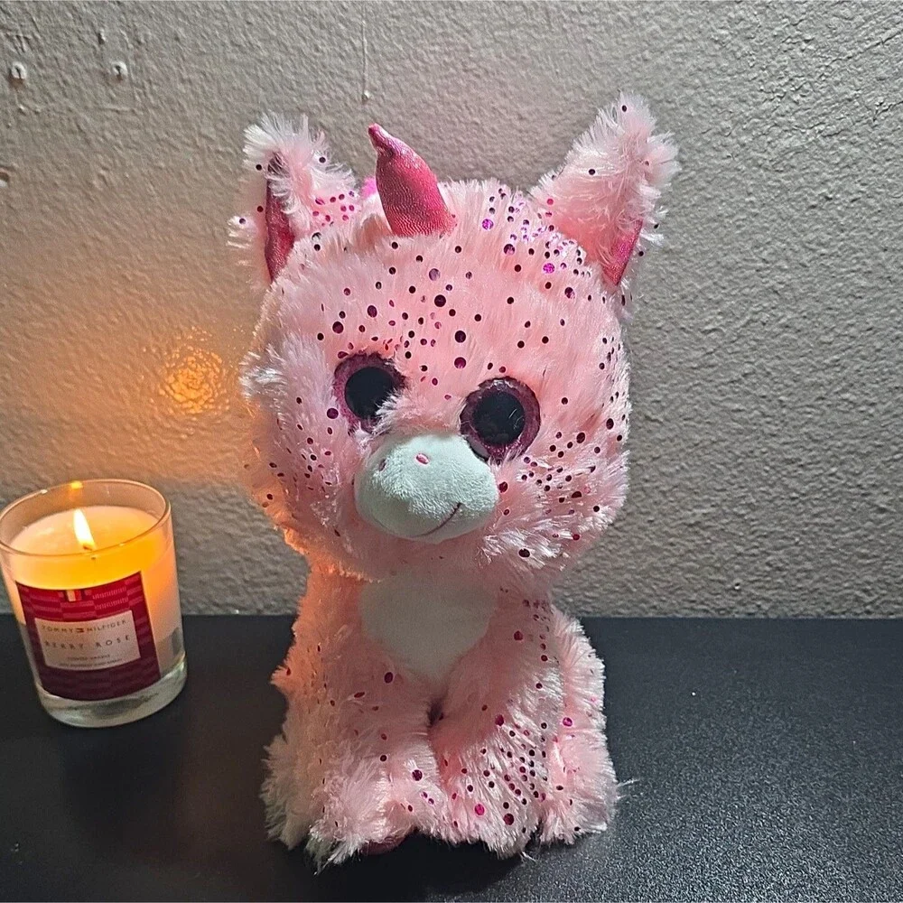 Toy Factory Scent Sations Scented Pink Glitter Cat Plush Stuffed Animal